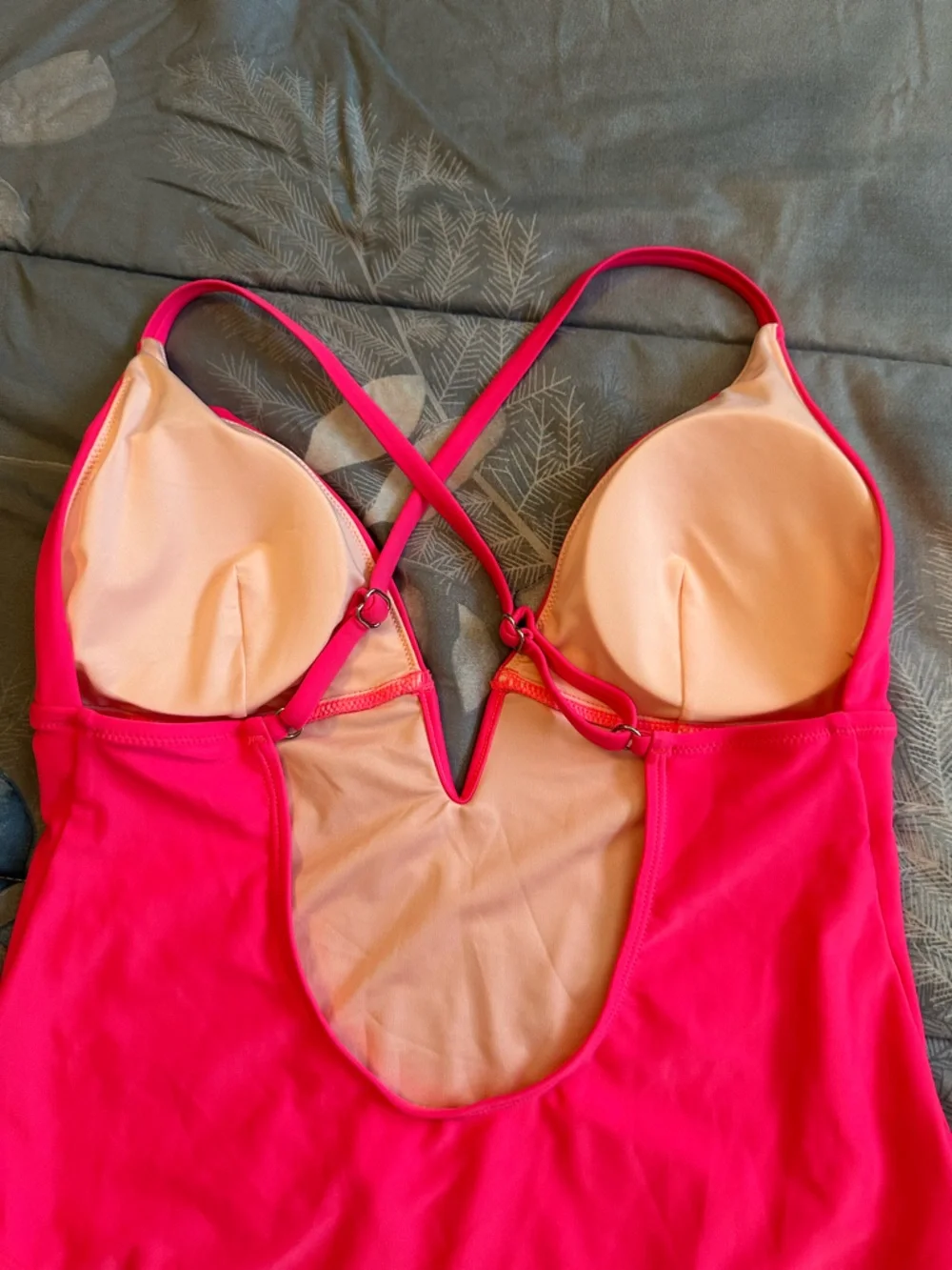 NWT Cupshe Hot Pink Tempest One-Piece Swimsuit Sz L - Picture 5 of 8